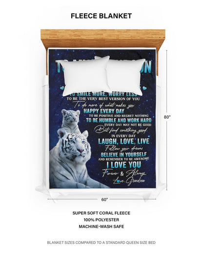 Special Gift For Your Grandson Blanket - From Grandma (SKUB11-77)