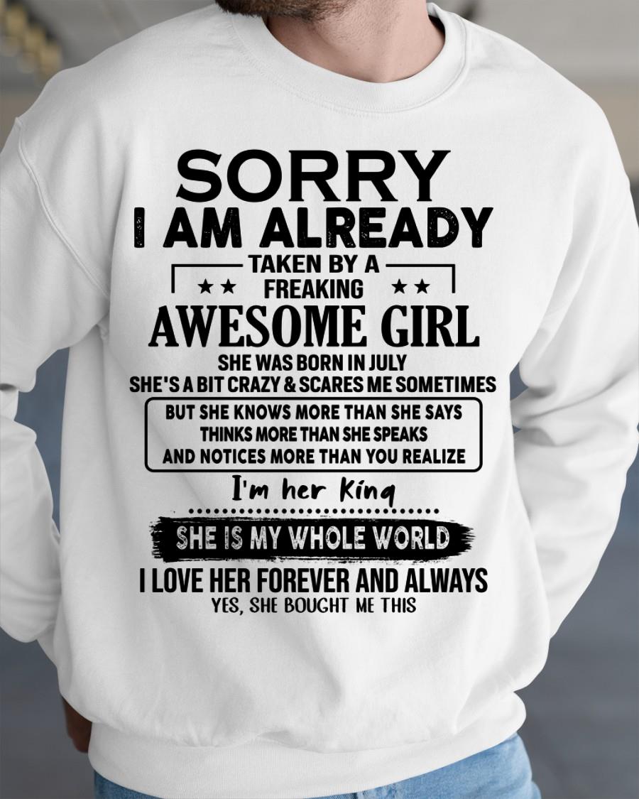 July - Awesome Girl born in July - Special gift for your boyfriend - From Wife TIEN07 (SKU.AT16)
