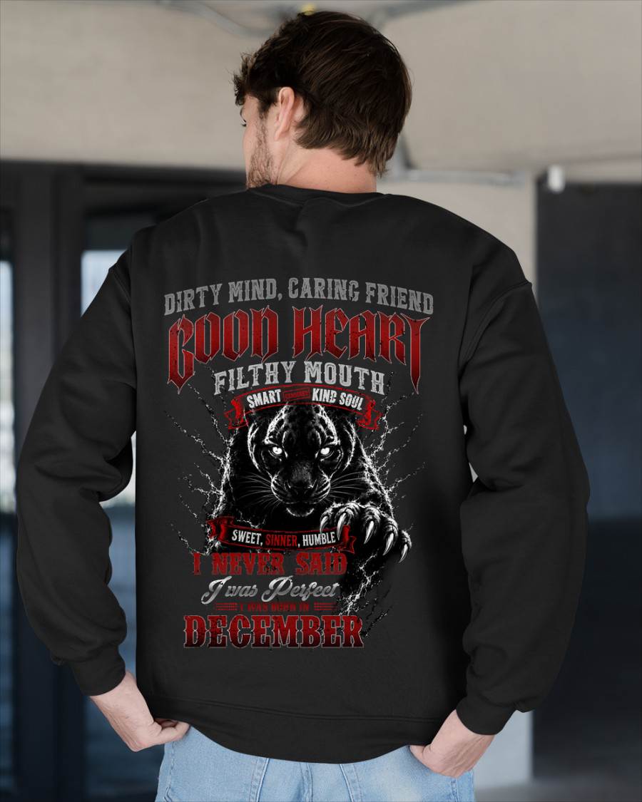 "GOOD HEART BUT FILTHY MOUTH - I NEVER SAID I WAS PERFECT" –  COOL T - SHIRT FOR MEN – TIEN12 (SKU2606-120-12)