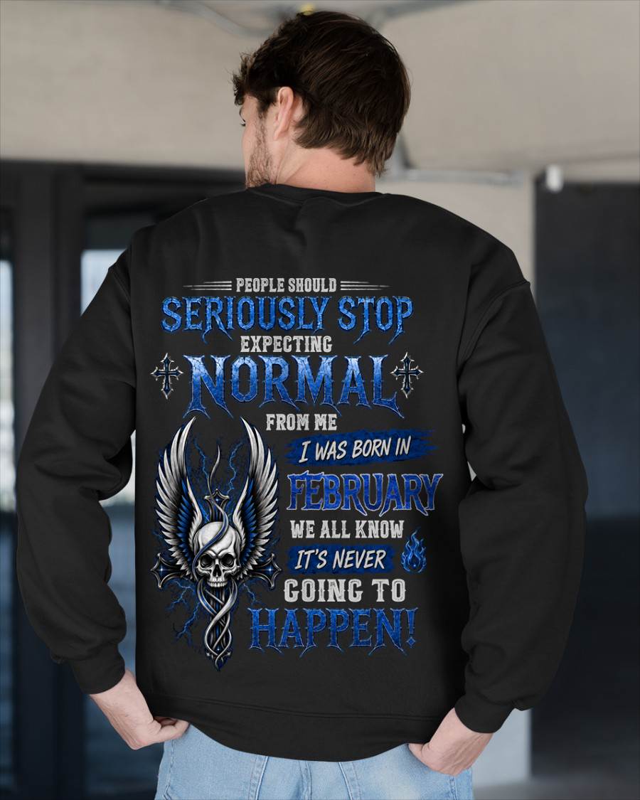 "STOP!! EXPECTING NORMAL FROM ME - IT'S NEVER HAPPEN" –  COOL T - SHIRT FOR MEN – TIEN02 (SKU2606-172-02)