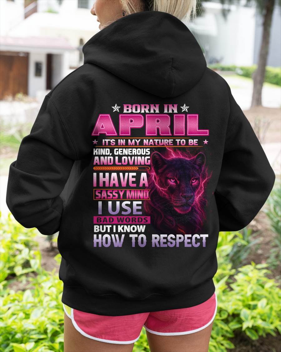Born In April – T-Shirt For Woman – DOAN04 (SKU09-24-04)
