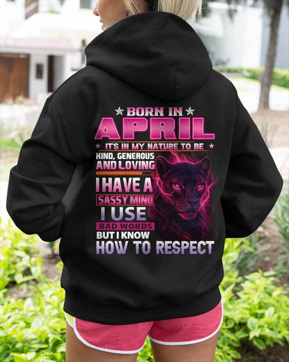 Born In April – T-Shirt For Woman – DOAN04 (SKU09-24-04)