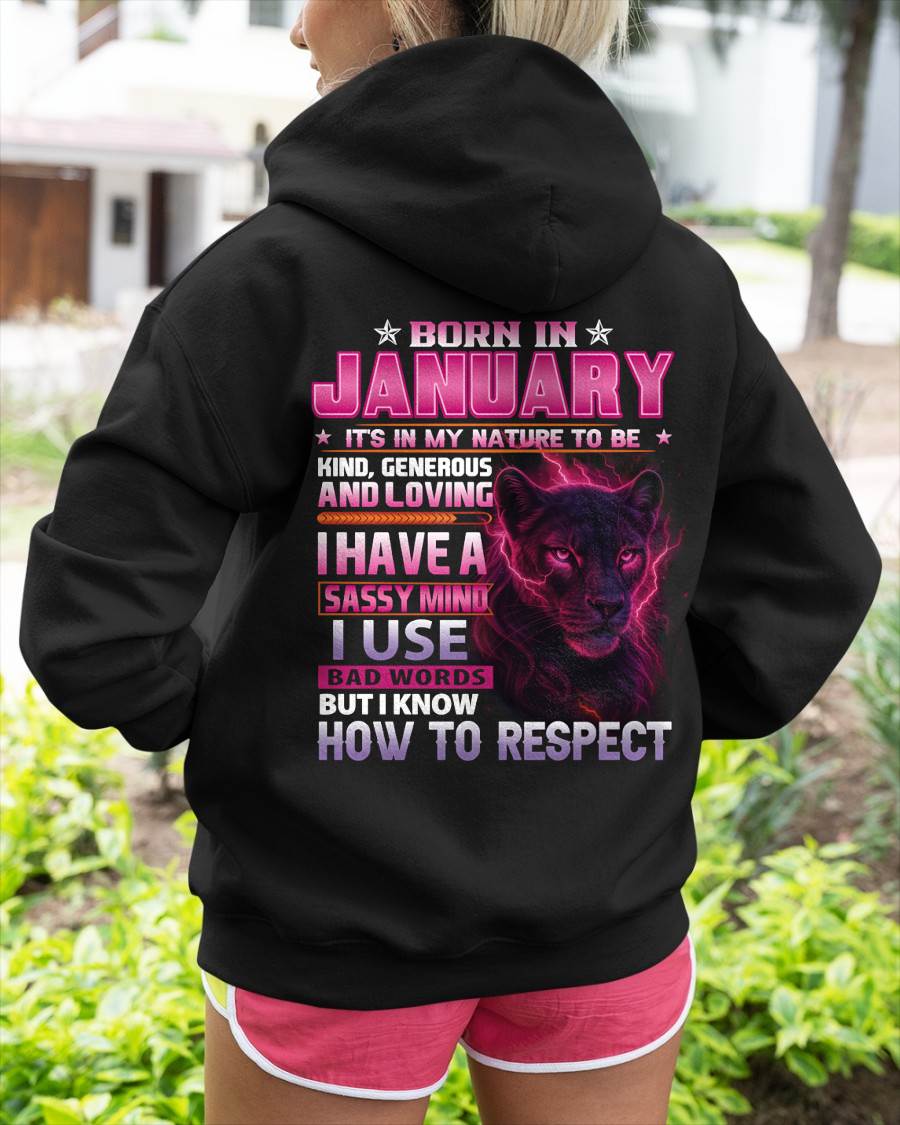 Born In January – T-Shirt For Woman – DOAN01 (SKU09-24-01)