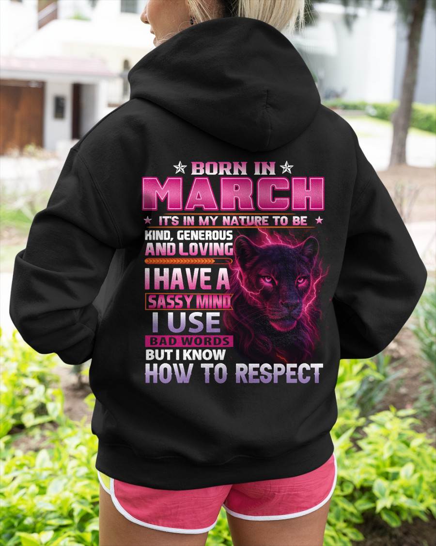 Born In March – T-Shirt For Woman – DOAN03 (SKU09-24-03)