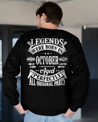LEGENDS WERE BORN IN OCTOBER - T-SHIRT FOR MAN - DOAN10 (SKU08-37-10)