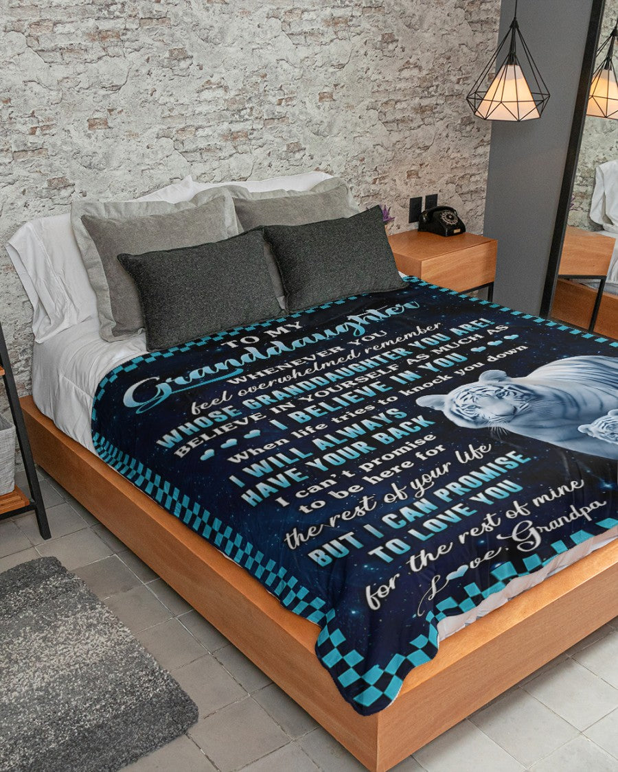 Special Gift For Your Granddaughter Blanket - From Grandpa (SKUB12-11)