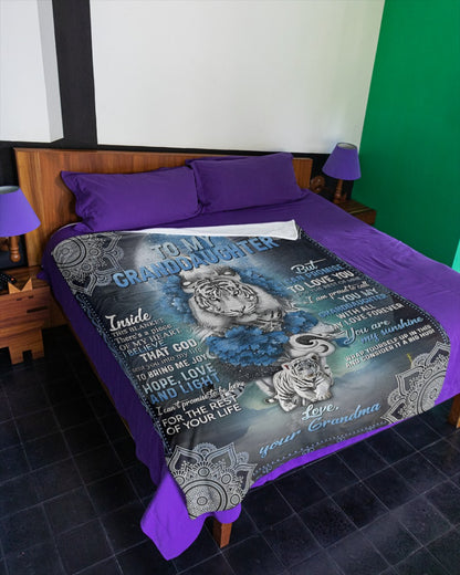 Special Gift For Your Granddaughter Blanket - From Grandma (SKUB12-15)