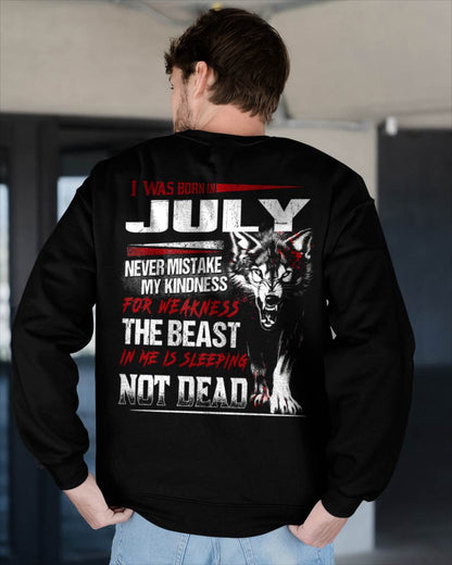 I Was Born In July Never Mistake My Kindness For Weakness - T-Shirt For Man - DOAN07 (SKU08-64-07)
