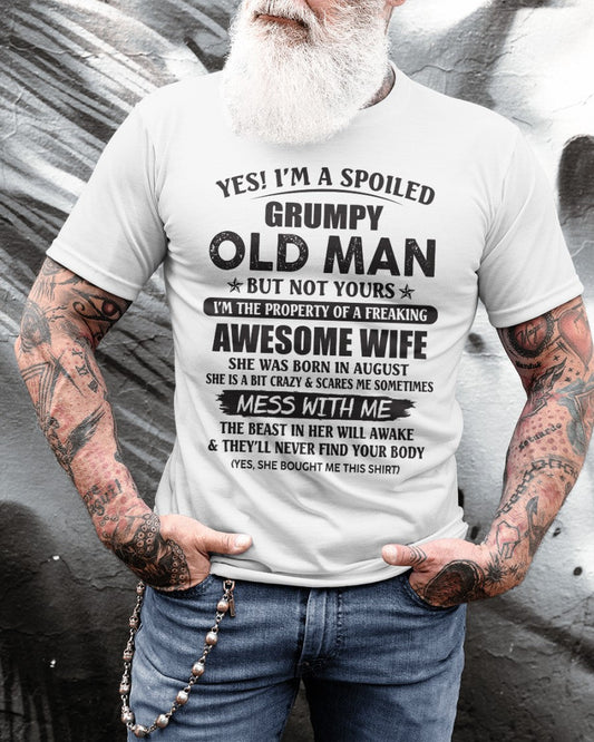 Awesome wife August - Perfect gift for your husband from wife  - TIEN08 (SKU96-68-08)