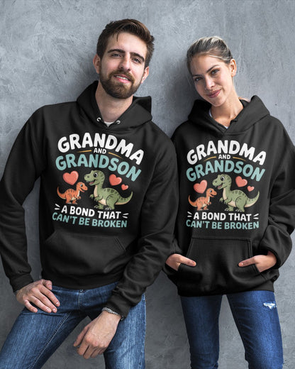GRANDMA AND GRANDSON A BOND THAT CAN'T BE BROKEN DINOSAUR UNISEX T-SHIRT - TIEN00 (SKU-GMS5)