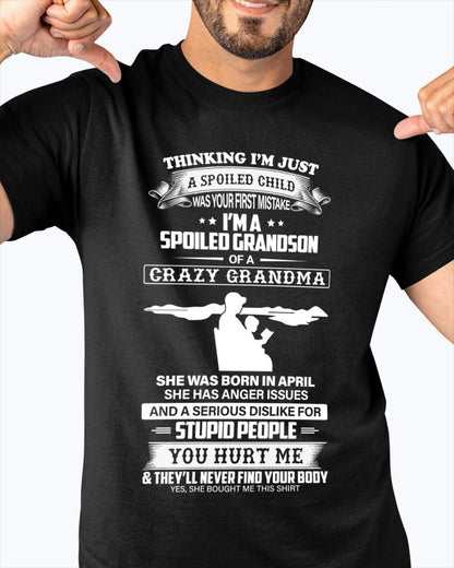 Spoiled by Grandma Shirt April Edition – From Grandma to Grandson TIEN04 (SKU-GMS2-04)