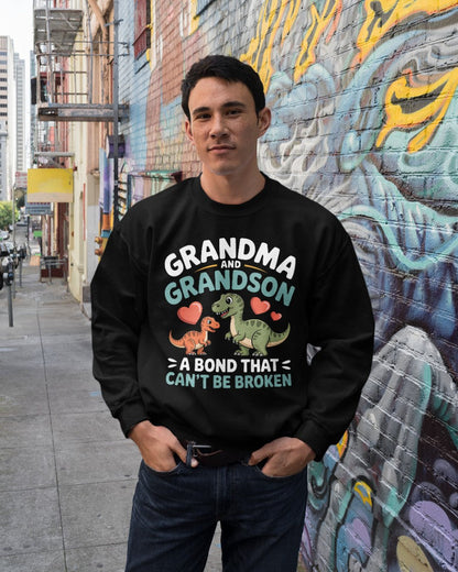 GRANDMA AND GRANDSON A BOND THAT CAN'T BE BROKEN DINOSAUR UNISEX T-SHIRT - TIEN00 (SKU-GMS5)