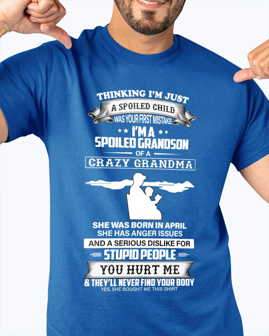 Spoiled by Grandma Shirt April Edition – From Grandma to Grandson TIEN04 (SKU-GMS2-04)