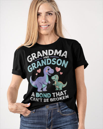 GRANDMA AND GRANDSON A BOND THAT CAN'T BE BROKEN DINOSAUR UNISEX T-SHIRT TIEN00 (SKU-GMS4)