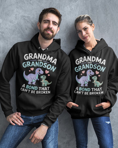 GRANDMA AND GRANDSON A BOND THAT CAN'T BE BROKEN DINOSAUR UNISEX T-SHIRT TIEN00 (SKU-GMS4)