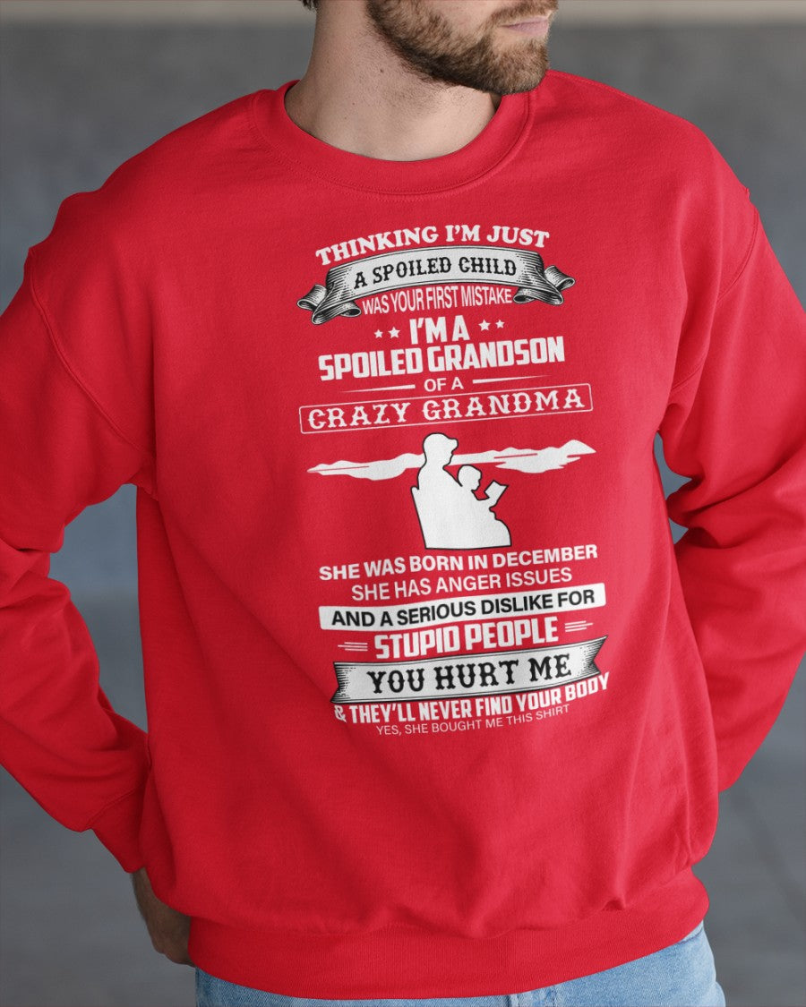 Spoiled by Grandma Shirt December Edition – From Grandma to Grandson TIEN12 (SKU-GMS2-12)