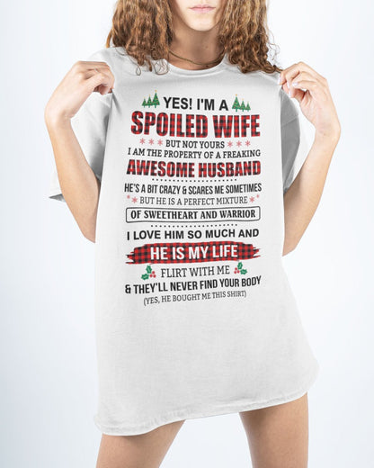 SPOILED WIFE OF AWESOME HUSBAND - PERFECT CHRISTMAS GIFT FROM HUSBAND - TIEN00