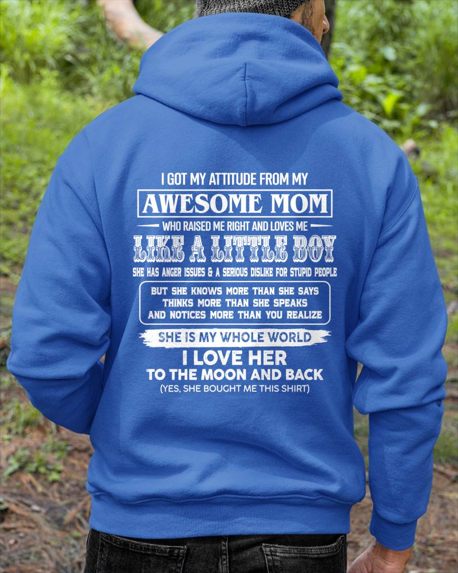 T - Shirt From Mom to Son  – "I LOVE MY MOM TO THE MOON AND THE BACK" – TIEN00 (SKU2605-32-00)