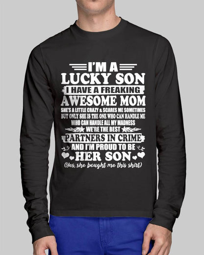 I’m A Lucky Son I Have A Freaking Awesome Mom – Gift For Son  From Mom – DOAN00 (SKU12-204-00)