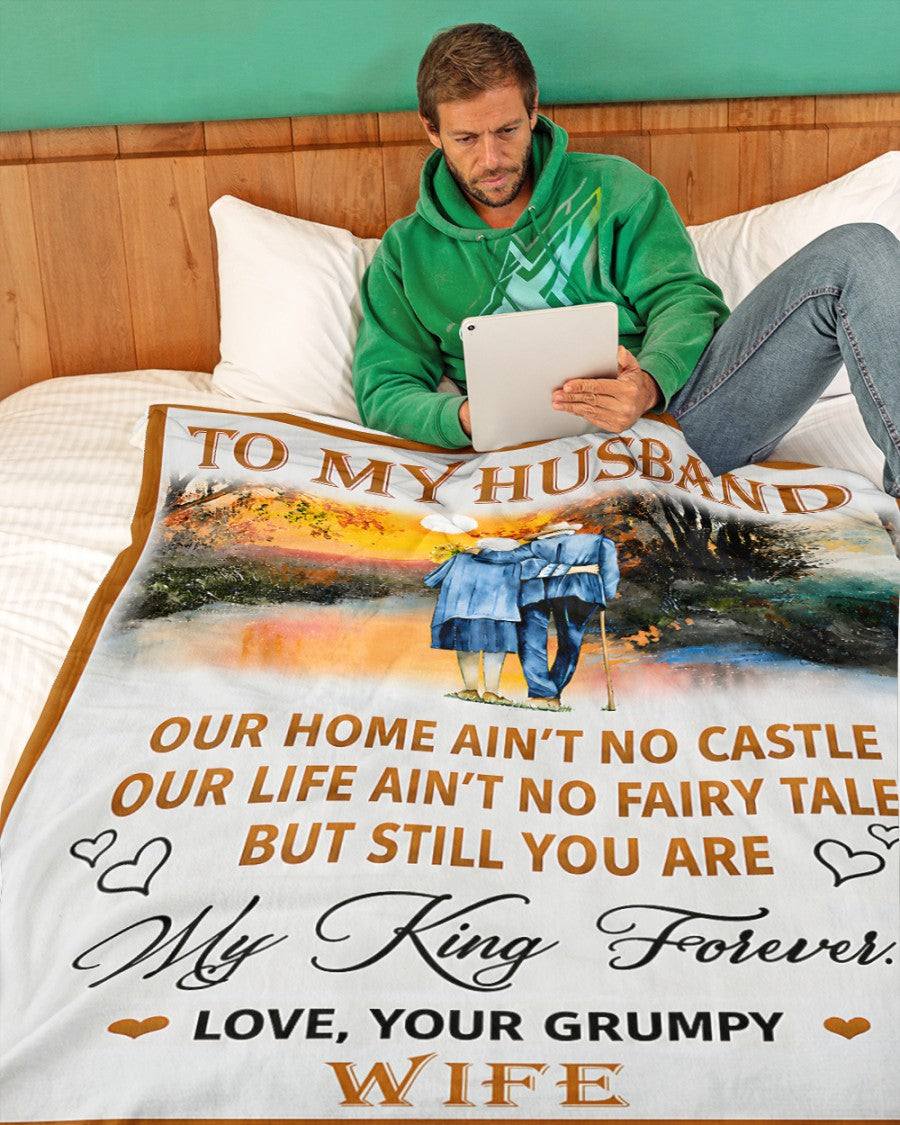 SPECIAL BLANKET TO YOUR HUSBAND - A WARM HUG FROM WIFE - TIEN00 (SKU2608-22)