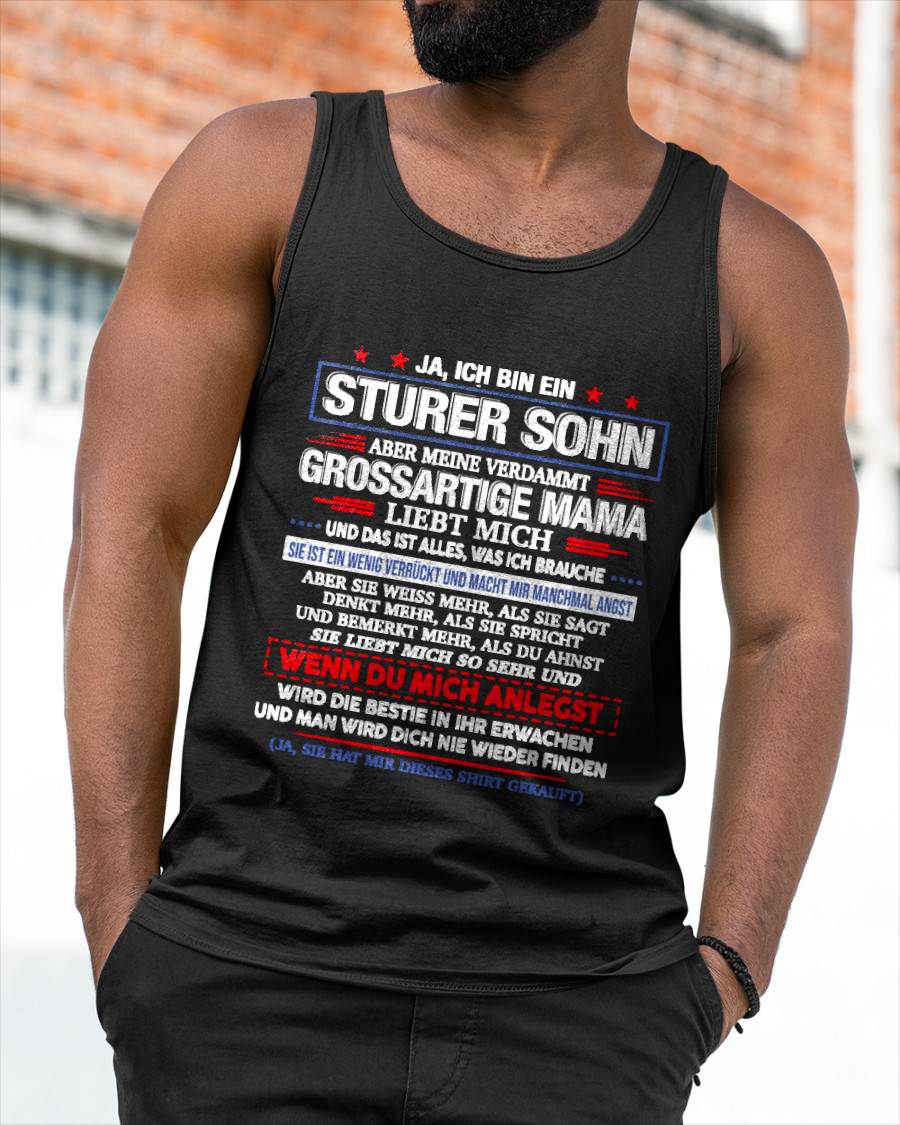 ICH HABE EINE UNGLA"UBLICHE MAMA UND SIE IST EIN BISSCHEN VERRÜCKT" – T-SHIRT VON MAMA FÜR SOHN – TIEN00 (SKU2606-62-00)