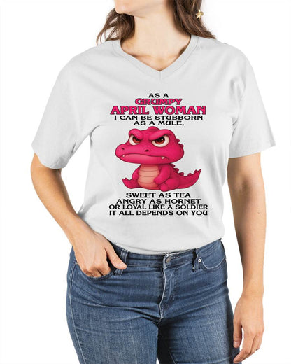 As A Grumpy January Woman - T Shirt For Woman - DOAN04 (SKU09-31-04)