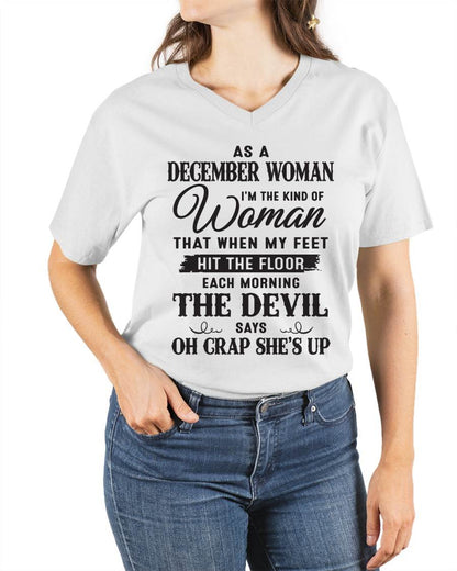 AS A DECEMBER WOMAN – T-SHIRT FOR WOMAN – DOAN12 (SKU26T-01-36-12)