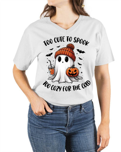 Too Cute To Spook Too Cozy For The Cold - T Shirt For Woman - DOAN (SKU09-50)