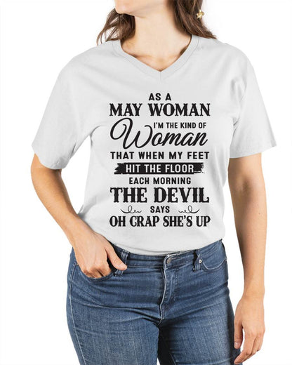 AS A MAY WOMAN – T-SHIRT FOR WOMAN – DOAN05 (SKU26T-01-36-05)