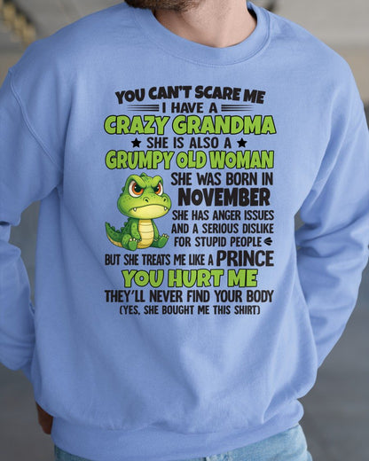 NOVEMBER - YOU CAN'T SCARE ME - FOR GRANDSON - GIFT FROM GRANDMA - TIEN11 (SKU09-85-11)