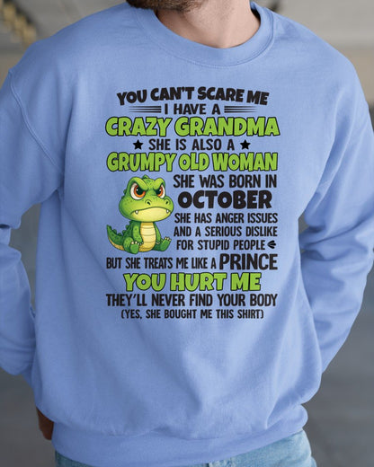 OCTOBER - YOU CAN'T SCARE ME - FOR GRANDSON - GIFT FROM GRANDMA - TIEN10 (SKU09-85-10)