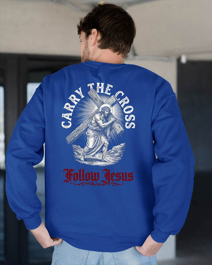 CARRY THE CROSS FOLLOW JESUS - CHRISTIAN T-SHIRT - FOR MEN tien00 (SKU2608-134)