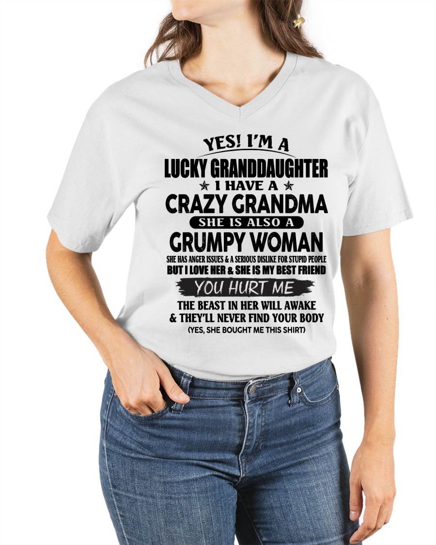 LUCKY GRANDDAUGHTER OF CRAZY GRANDMA - PERFECT GIFT FROM GRANDMA - TIEN00 (SKU12-146-00)