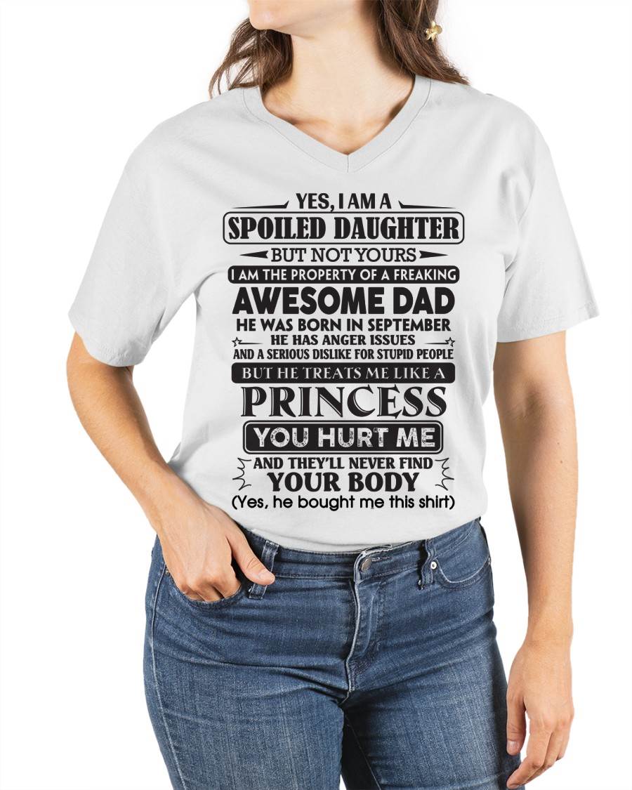 September – Yes, I Am A Spoiled Daughter – Gift For Daughter From Dad – DOAN09 (SKU12-267-09)