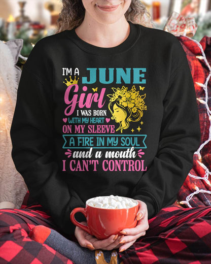 I'm A June Girl – T-Shirt For Woman – DOAN06 (SKU10-67-06)