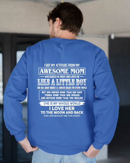 T - Shirt From Mom to Son  – "I LOVE MY MOM TO THE MOON AND THE BACK" – TIEN00 (SKU2605-32-00)