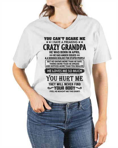 April – You Can’t Scare Me I Have A Freaking Crazy Grandpa – Gift For Granddaughter From Grandpa – DOAN04 (SKU12-221-04)