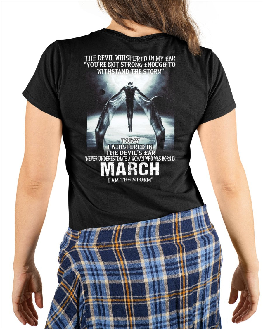 March - The Devil Whispered In My Ear - T-Shirt For Woman - DOAN03 (SKU-CHAUU-03)