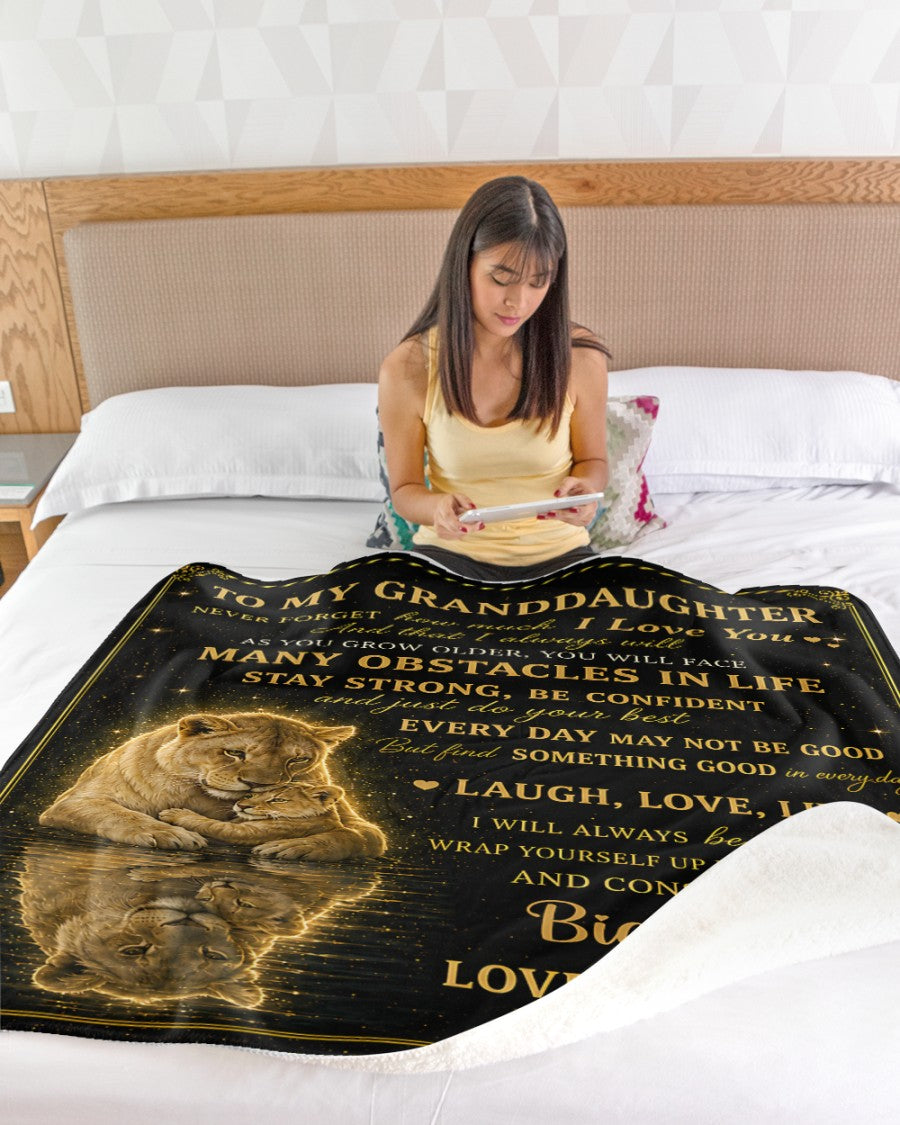 SPECIAL BLANKET TO YOUR GRANDDAUGHTER - A WARM HUG FROM GRANDMA - TIEN00(SKU2607-130)