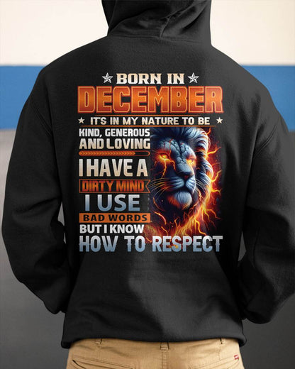 DECEMBER - DIRTY MIND BUT KNOWS RESPECT - BIRTHDAY T-SHIRT FOR MEN - tien12 (SKU08-84-12)