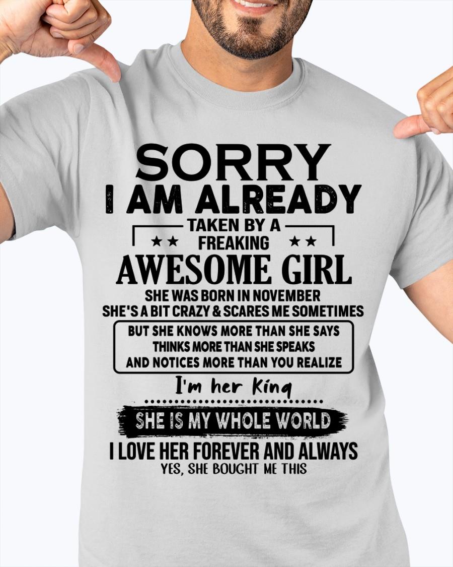 November - Awesome Girl born in November - Special gift for your boyfriend - From Wife TIEN11 (SKU.AT16)