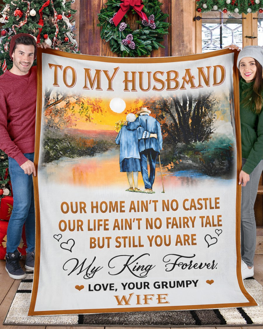 SPECIAL BLANKET TO YOUR HUSBAND - A WARM HUG FROM WIFE - TIEN00 (SKU2608-22)