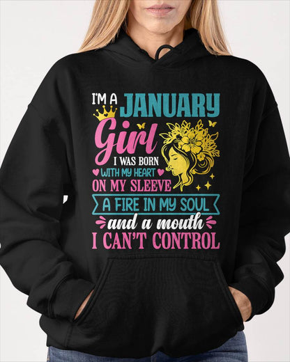 I'm A January Girl – T-Shirt For Woman – DOAN01 (SKU10-67-01)