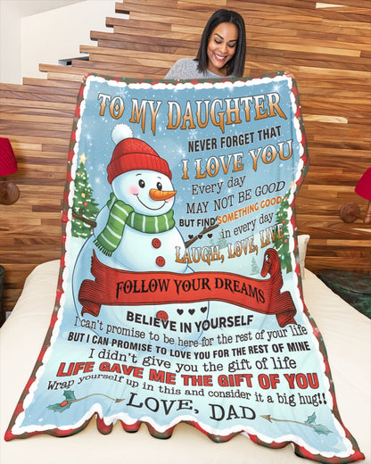 Special Gift For Your Daughter Blanket - From Dad (SKUB11-19)