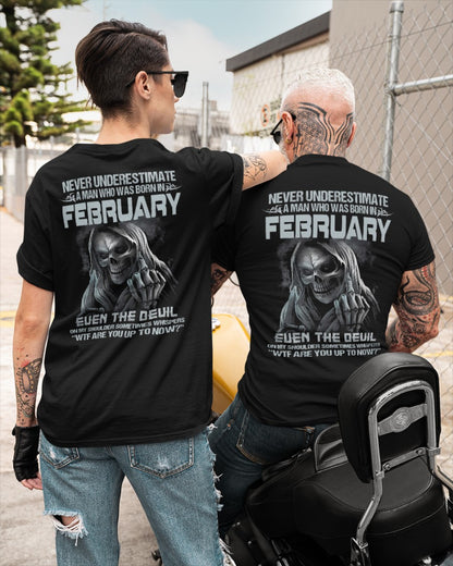 FEBRUARY - NEVER UNDERESTIUNDER A MAN - T-SHIRT FOR MAN - DOAN02 (SKU08-05-02)