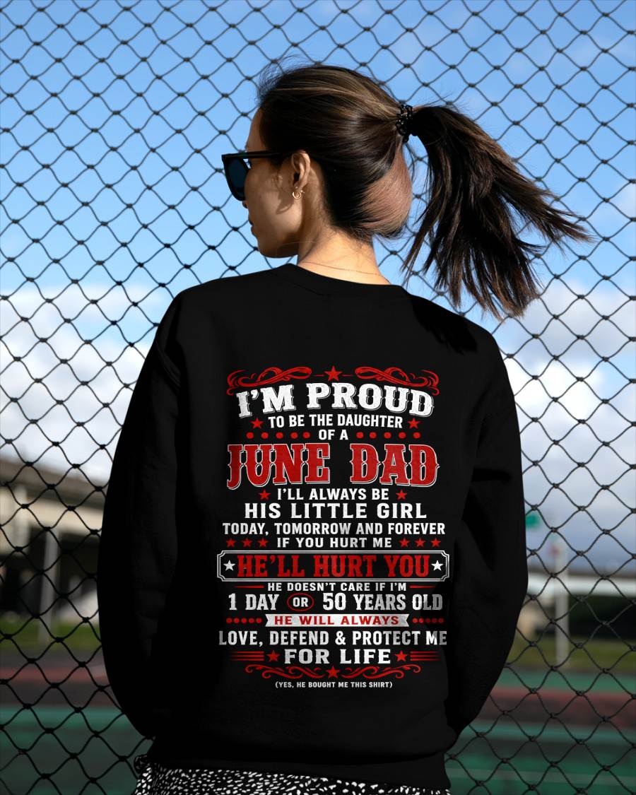 JUNE – "I'LL ALWAYS BE A LITTLE GIRL OF MY DAD" – RED VERSION – T – SHIRT FROM DAD – TIEN06 (SKU2608-154-06)