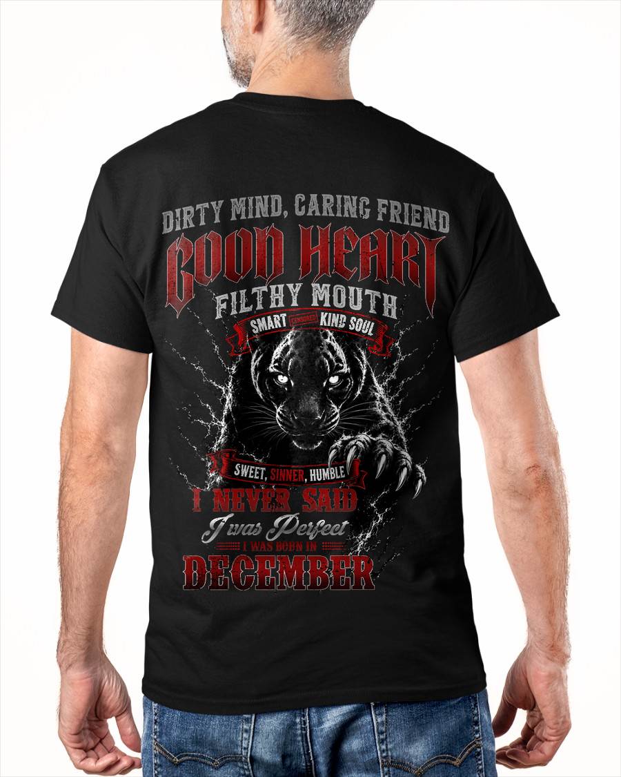 "GOOD HEART BUT FILTHY MOUTH - I NEVER SAID I WAS PERFECT" –  COOL T - SHIRT FOR MEN – TIEN12 (SKU2606-120-12)