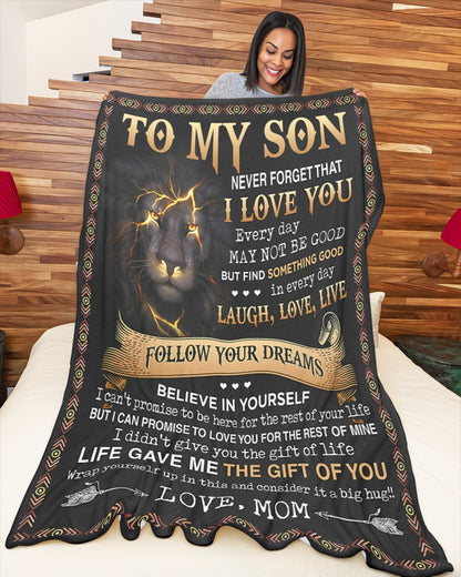 Special Gift For Your Son Blanket - From Mom (SKUB09-12)
