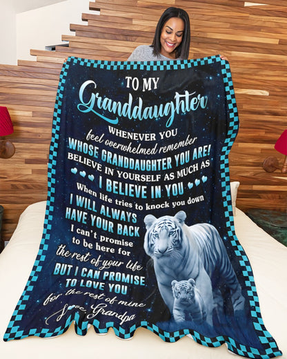 Special Gift For Your Granddaughter Blanket - From Grandpa (SKUB12-11)