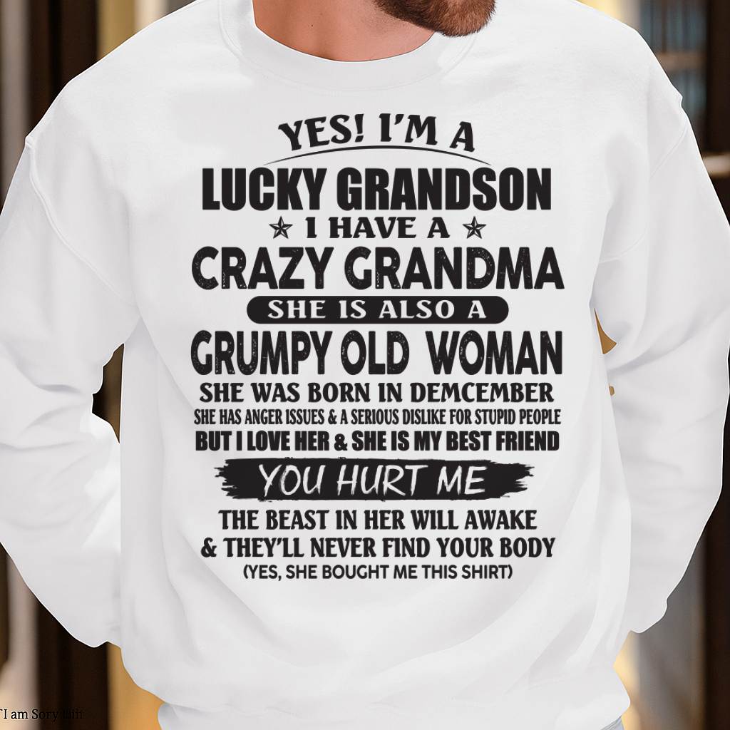 DECEMBER - LUCKY GRANDSON OF CRAZY GRANDMA -  FROM GRANDMA - TIEN12 (SKU10-173-12)